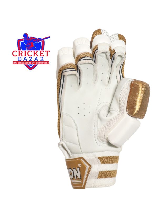 SS Ton Golden Gutsy Cricket Batting Gloves Men's Size (RH) - Image 3