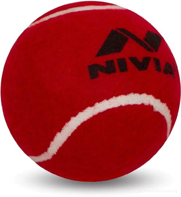 NIVIA HEAVY RED CRICKET TENNIS BALL - Image 2