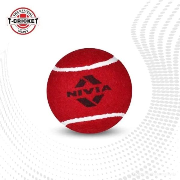 NIVIA HEAVY RED CRICKET TENNIS BALL