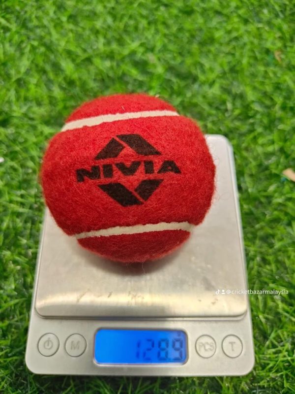 NIVIA HEAVY RED CRICKET TENNIS BALL - Image 3