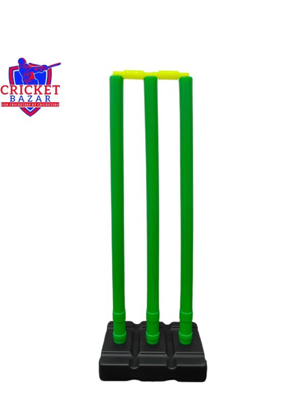 Plastic Cricket Stumps Set with Stand & Bails - Image 3