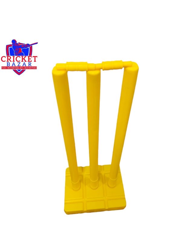 Plastic Cricket Stumps Set with Stand & Bails - Image 4