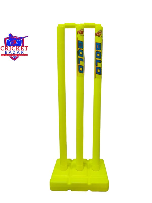 Plastic Cricket Stumps Set with Stand & Bails - Image 5