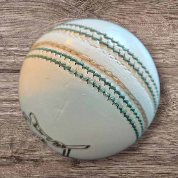 CB Super Test White Cricket Leather Ball 156GMS (50 Overs Match Ball) - Image 4
