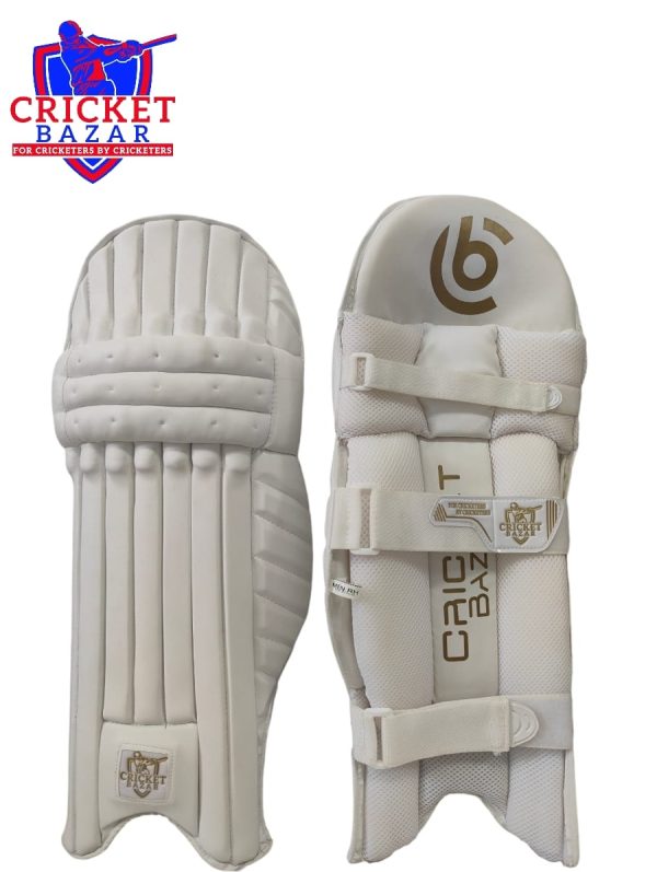 CB Cricket Batting Pad Men's RH (White) - Image 3