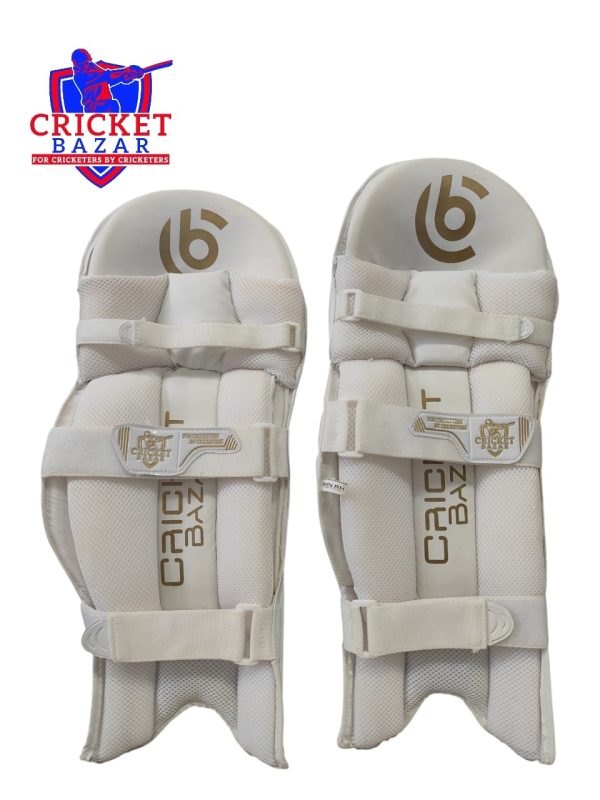 CB Cricket Batting Pad Men's RH (White) - Image 2