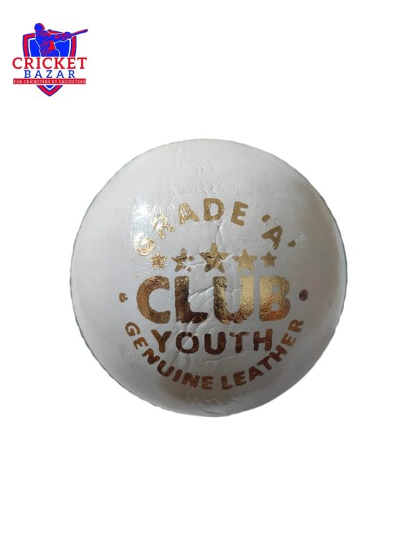 CB CLUB SPECIAL WHITE YOUTH CRICKET BALL (142GMS) - Image 4