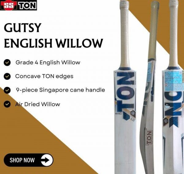 SS Ton Gutsy English Willow Cricket Bat - SH - Image 2