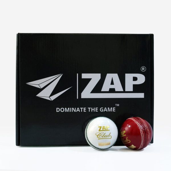 ZAP Club White Cricket Leather Ball (156GMS) - Image 4