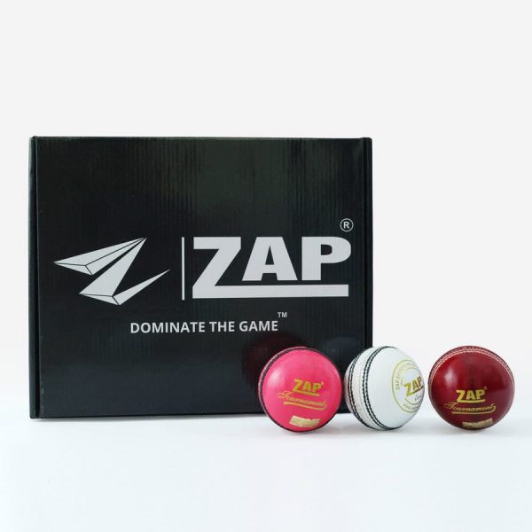 ZAP Tournament White Cricket Leather Ball (156GMS) - Image 4