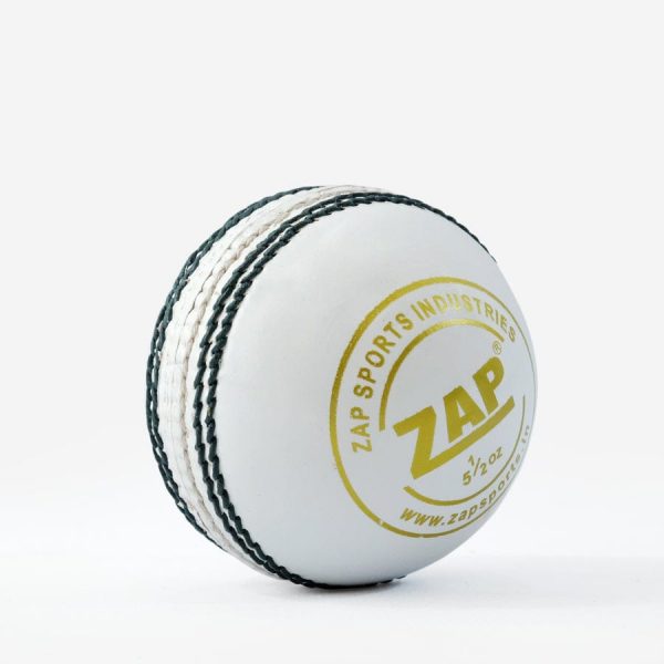 ZAP Tournament White Cricket Leather Ball (156GMS) - Image 3