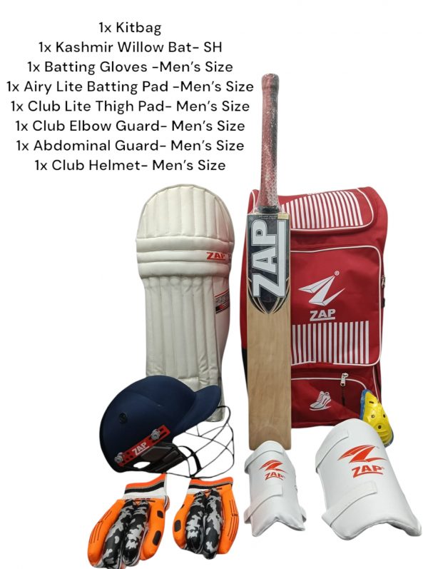 ZAP Senior Individual Cricket Kit Men's Size (All 8 Items)