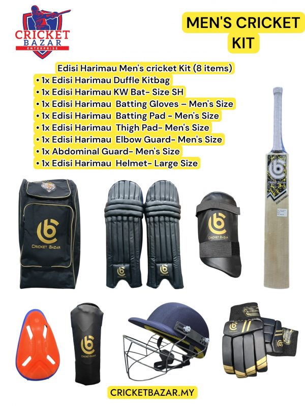 CB EDISI HARIMAU Senior Cricket Kit Men's Size (All 8 Item.)