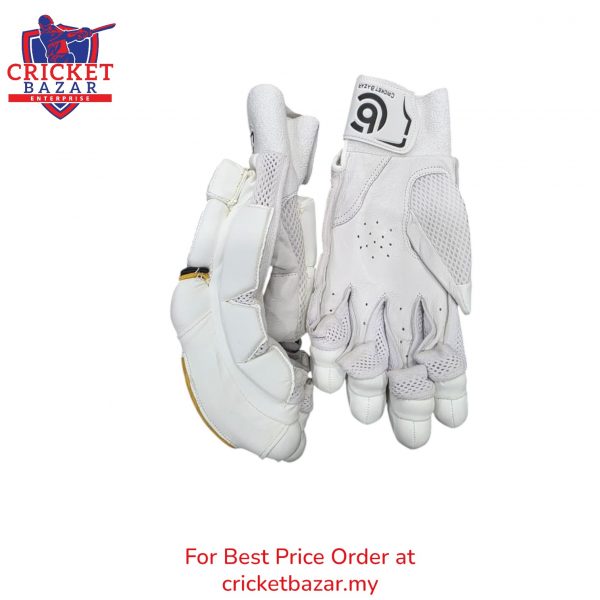 CB JN Edition Cricket Batting Gloves – Men's Size (Yellow & Black Trim) - Image 4