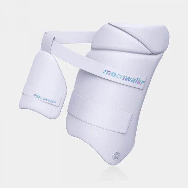 Moonwalkr Cricket Thigh Guard 2.0(White-RH/LH)-Extra Small - Image 2