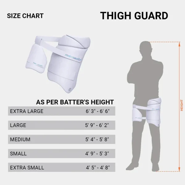 Moonwalkr Cricket Thigh Guard 2.0(White-RH/LH)-Extra Small - Image 9