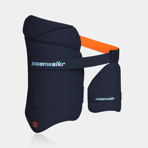 Moonwalkr Cricket Thigh Guard 2.0 -(Blue/Black/White-RH/LH) Small - Image 2