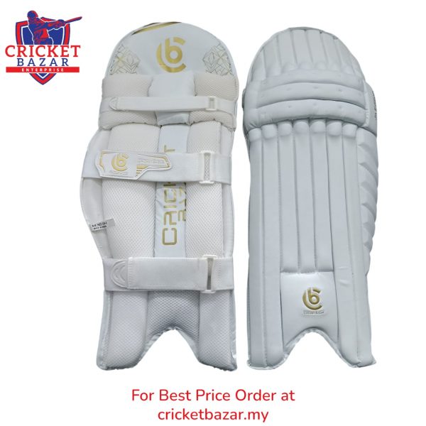 CB JN Edition Cricket Batting Pads – Men’s (RH/LH) | White, Blue & Black - Image 3
