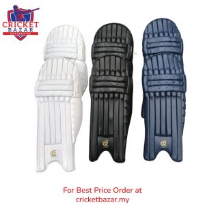 CB JN Edition Cricket Batting Pads – Men’s (RH/LH) | White, Blue & Black