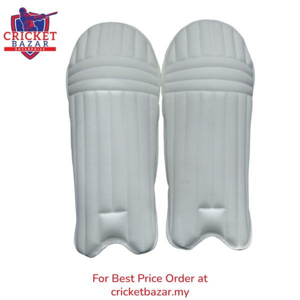 CB Moulded ULTRALITE Cricket Batting Pads – Men’s Size (White & Blue)- Ambidextrous - Image 2