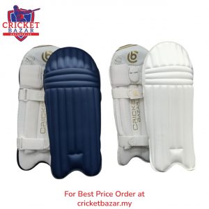 CB Moulded ULTRALITE Cricket Batting Pads – Men’s Size (White & Blue)- Ambidextrous