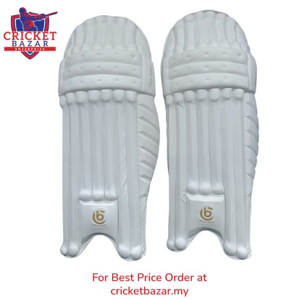 CB Player Edition Cricket Batting Pads – Men’s Size (White & Blue | RH & LH) - Image 5