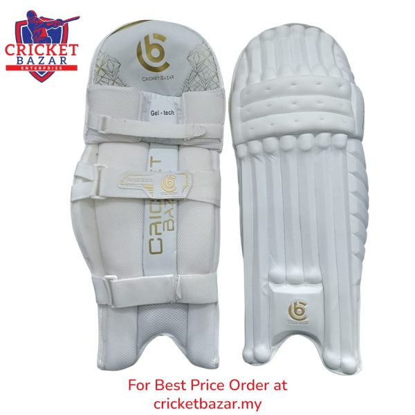CB Player Edition Cricket Batting Pads – Men’s Size (White & Blue | RH & LH) - Image 4