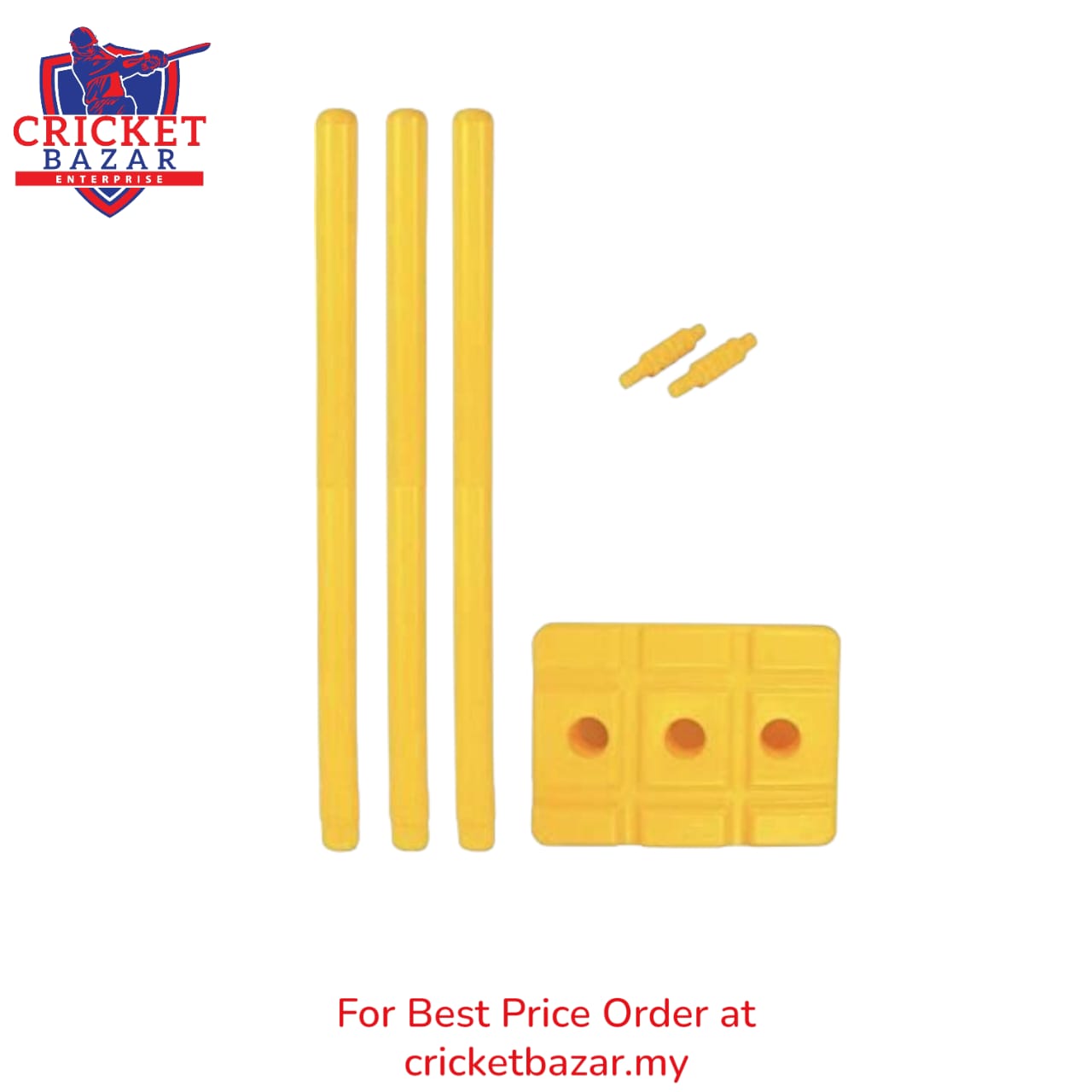 Plastic Cricket Stumps Set with Bails. - Image 2
